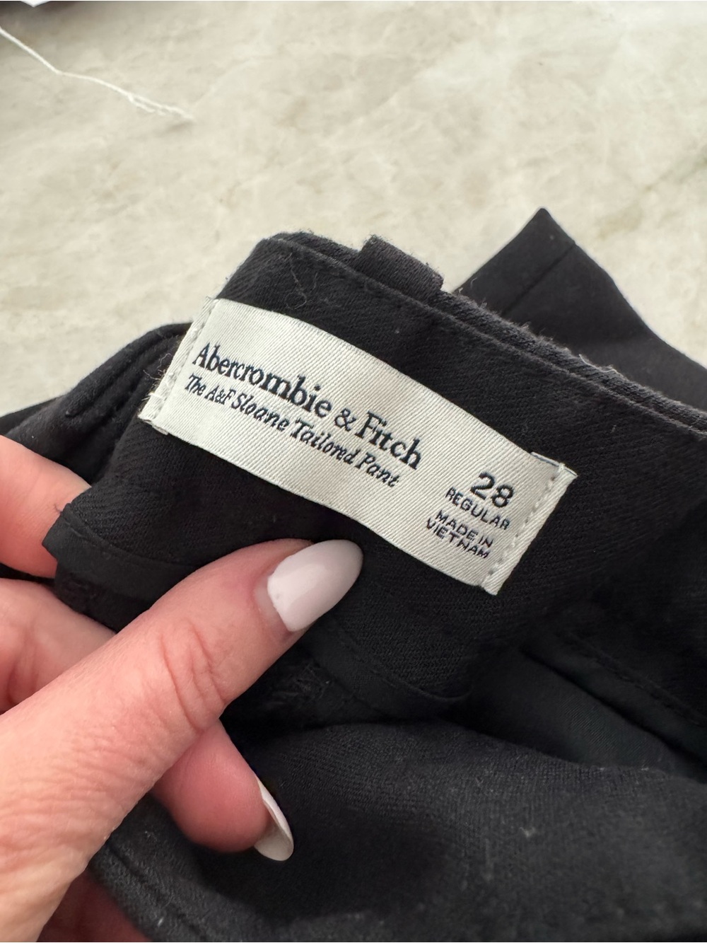 Abercrombie & Fitch Black Wide-Leg Trousers - Picture 3 of 3